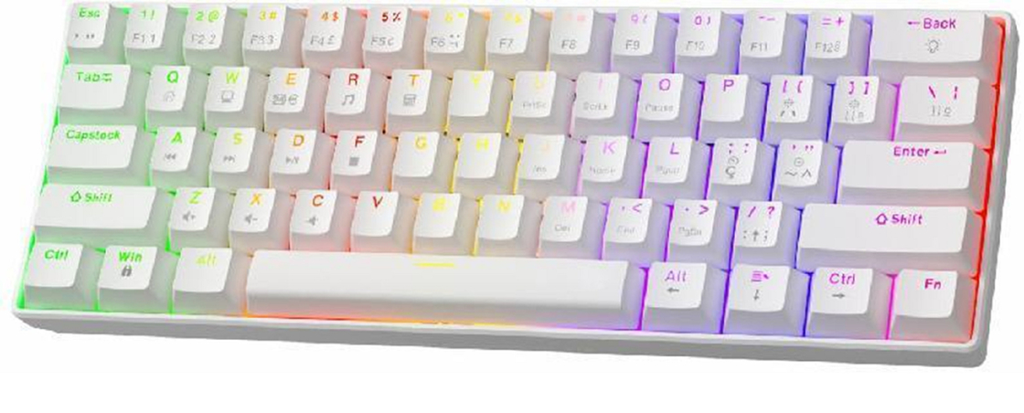 コンパクトな68キーメカニカルキーボード,カスタマイズ可能なRGBバックライト,ホットスワップ可能なスイッチ,USB接続