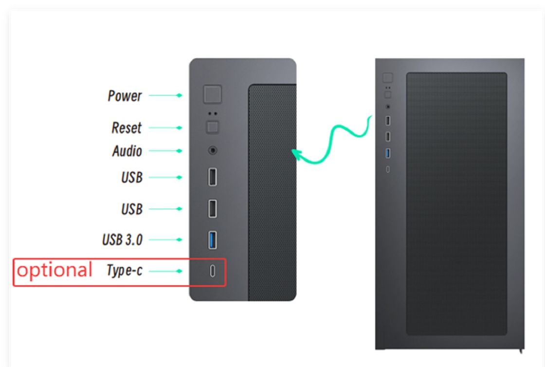 EATX フルタワーゲーミングケース SPCC+ABS+木材構造 フロントデュアル USB 1.0+USB 3.0+Type-C オプション トリプル水冷対応