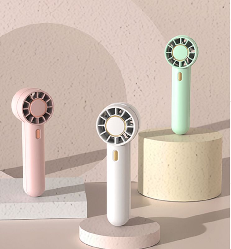 ABS素材 3速 Type-C充電式ミニファン 6時間稼働 1200mAhバッテリー ホワイト グリーン ピンク