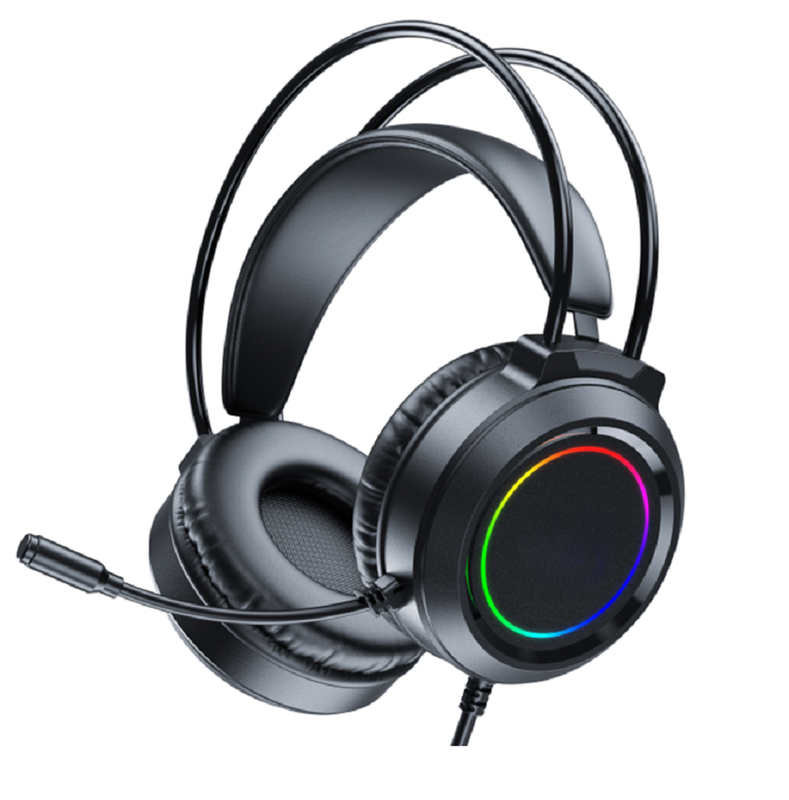 ETEK ゲーム ワイヤードヘッドフォン 50mm ドライバー 20Hz-20kHz レスポンス オムニダイレクト マイク 2.0M ケーブル