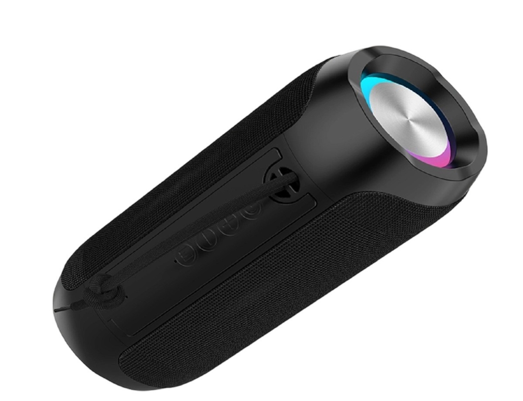 四色 黒 グレー 赤 青 スピーカー ABS+シリコン 双 45MM 5W ドライバ IPX4 防水 1200mAh バッテリー RGB ライト