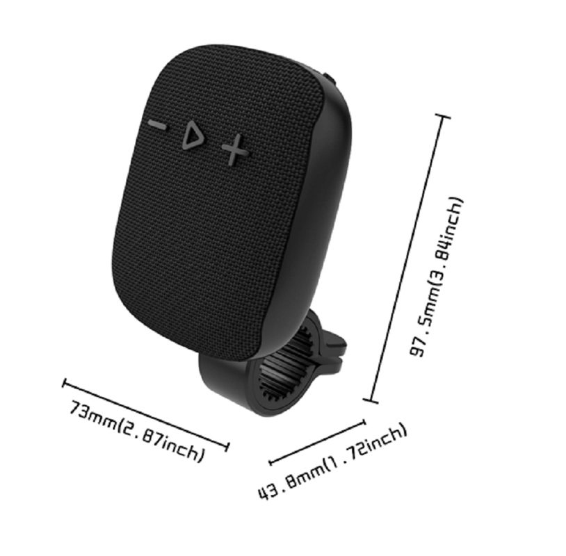 Bluetooth 5.3 スピーカー,5W 45MM ドライバー, 400mAh バッテリー, ABS+布+シリコン素材,TF/FM/USB再生&通話 ((黒,赤,青)