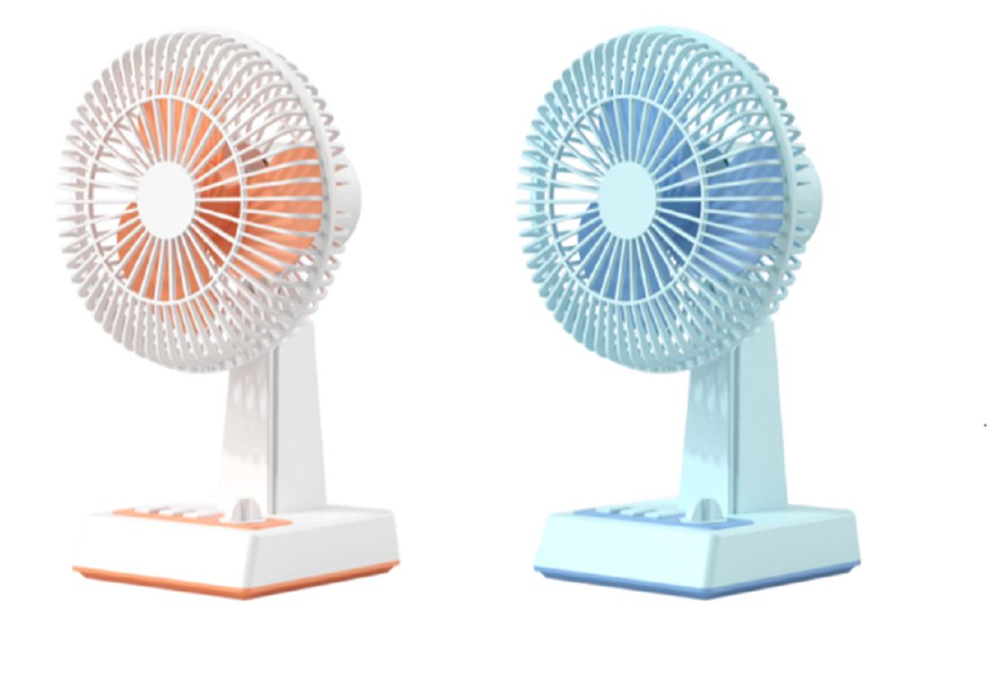 ETEKポータブル多機能USB扇風機 掛けた/デスクトップ 双用,3速設定 ABS+PP素材 安全5V/6W低エネルギー操作