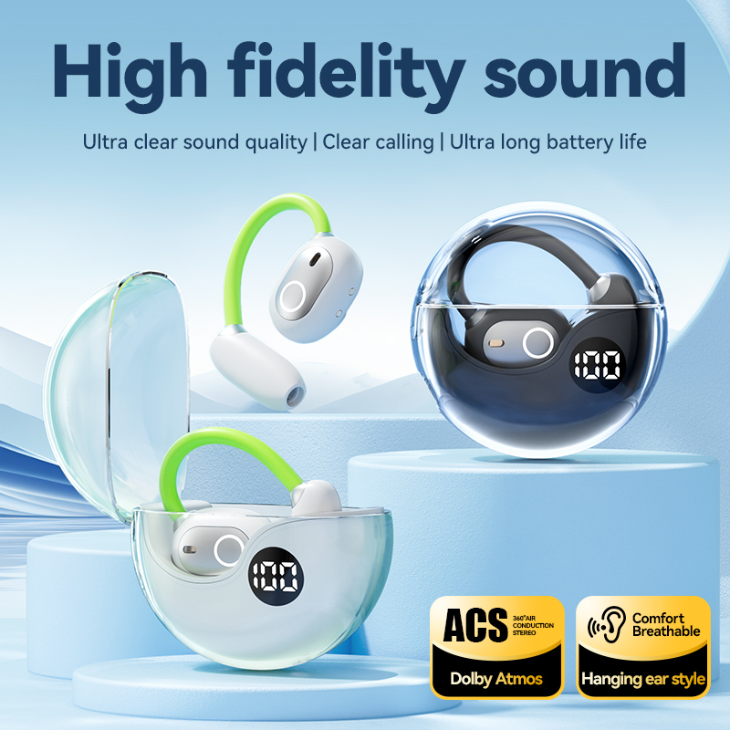 ETEK Bluetooth 5.4 TWS イヤホン 115dB 感度 40mAh イヤホンセル + 200mAh ケース (保護板) F13 スピーカー