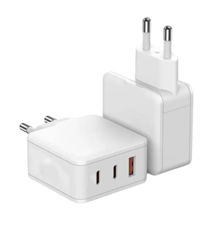 トリポートガーン充電器 65W最大出力 PD/QCプロトコル スマート電源配分 110-240V 黒/白