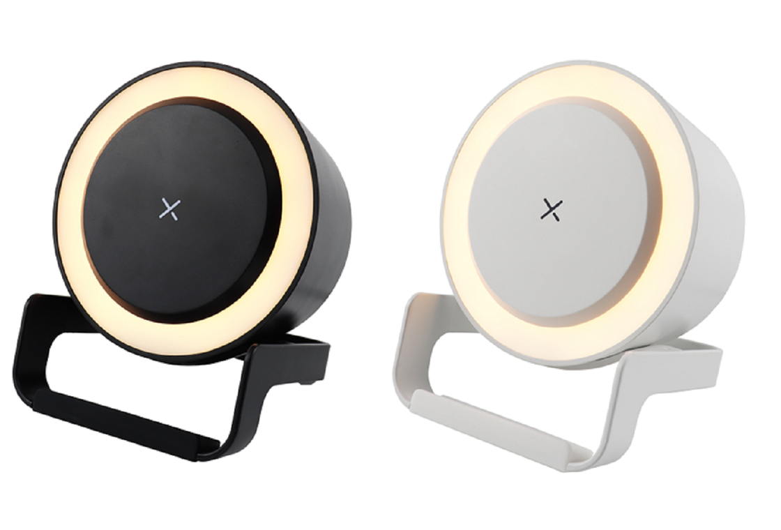 5W Bluetooth 5.3 スピーカー、RGBタッチライト付き、57mmドライバー、ABS+シリコン構造、Type-Cワイヤレス充電