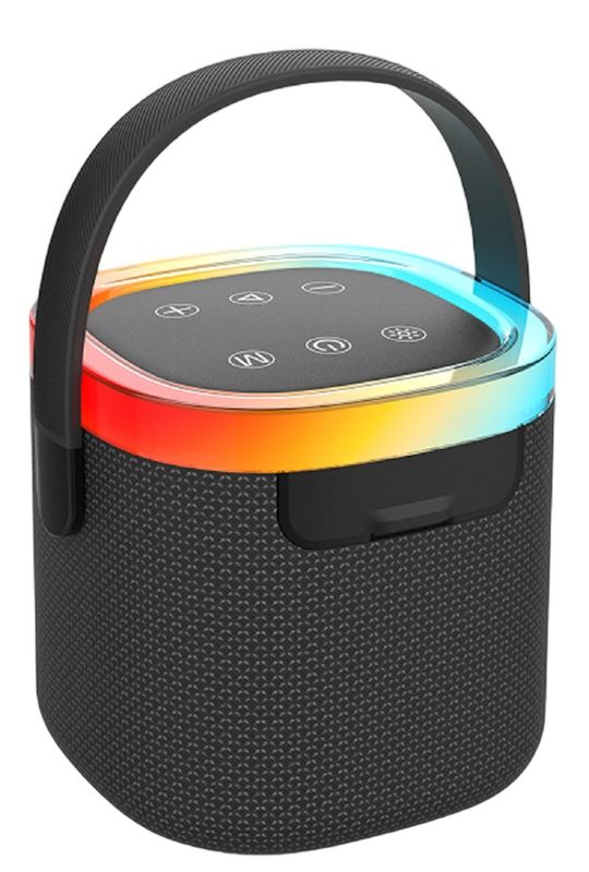 66mm 10W 防水スピーカー IPX5 評価 持ちハンドル 1800mAh バッテリー AUX/TF/USB/FM 4モード再生/呼び出し