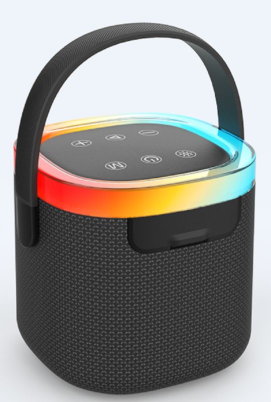 66mm 10W 防水スピーカー IPX5 評価 持ちハンドル 1800mAh バッテリー AUX/TF/USB/FM 4モード再生/呼び出し