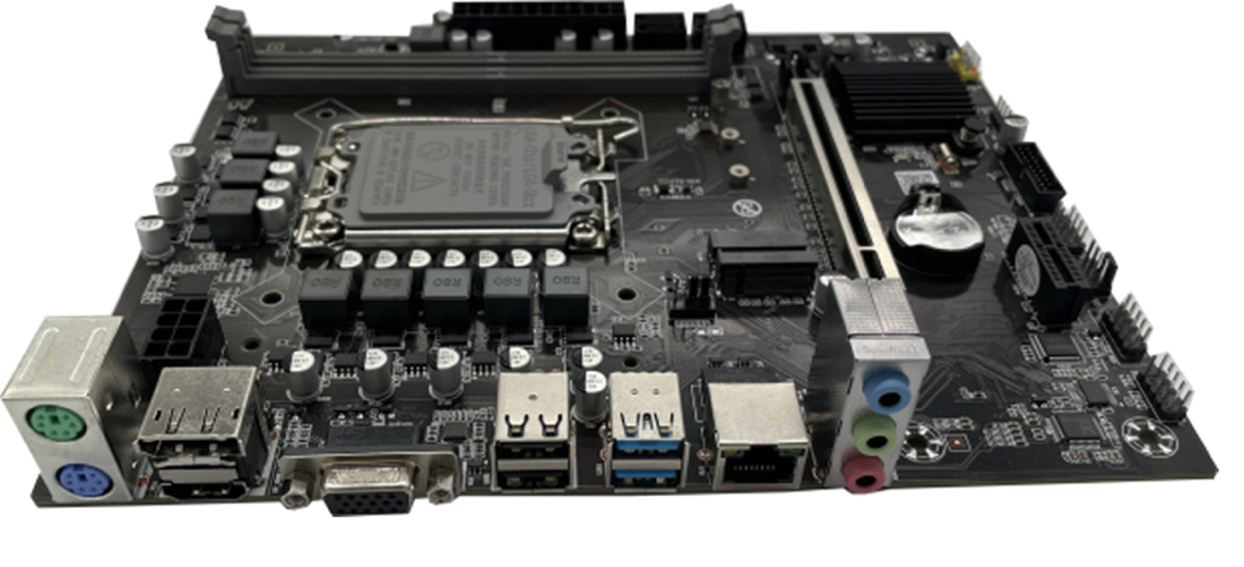 ETEK H610 Micro-ATX マザーボード LGA1700 CPU用 DDR4 デュアルチャネル PCIe 4.0 x16 スロット DP+HDMI+VGA オプション出力