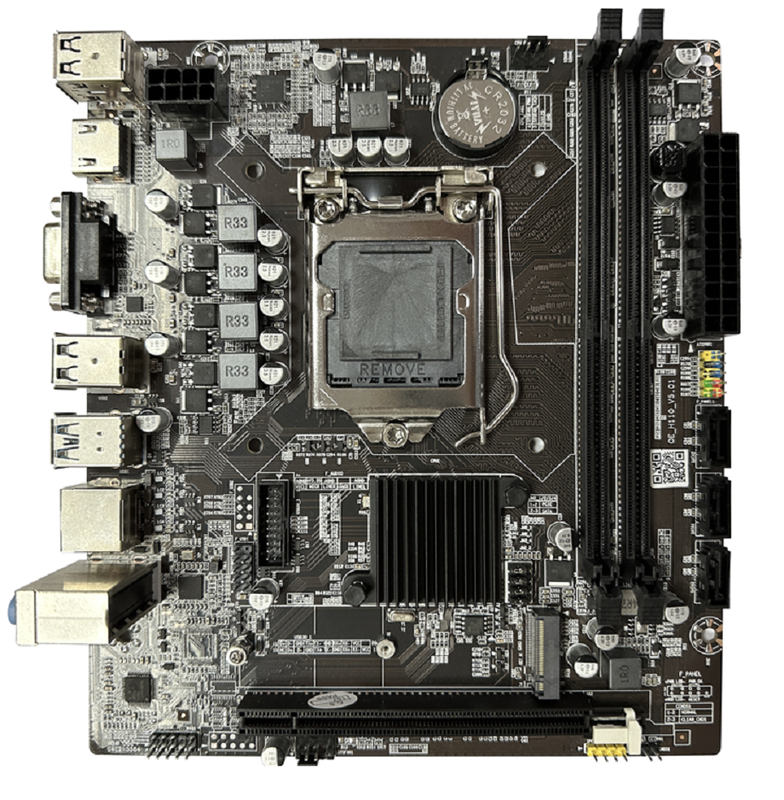 ETEK H110チップセット Micro-ATXマザーボード 第6～9世代CPU対応 デュアルチャネルDDR4 VGA+HDMI出力 3*SATAポート + 1*M.2スロット