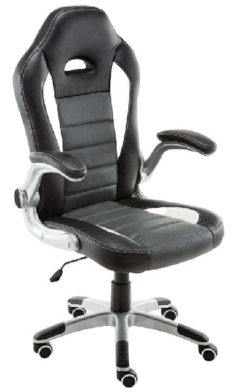 折りたたむアームレストと3重PUパッディングのエルゴノミックチェア 粉末コーティングベースと100mm塗装ガスリフト