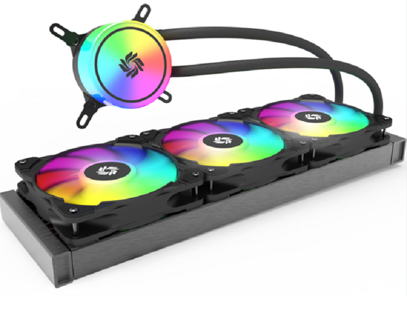 360mm ARGB AIO液体クーラー、ラウンドウォーターブロック、36027ラジエーター、PWMファン1800RPM、LGA1700/AM5、カスタムロゴ