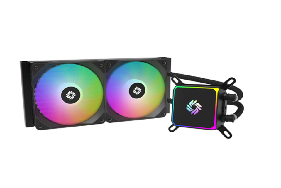 ETEK 240mm A-RGB CPU液体クーラー、265W、スクエアウォーターブロック、PWMファン、LGA1700/AM5対応