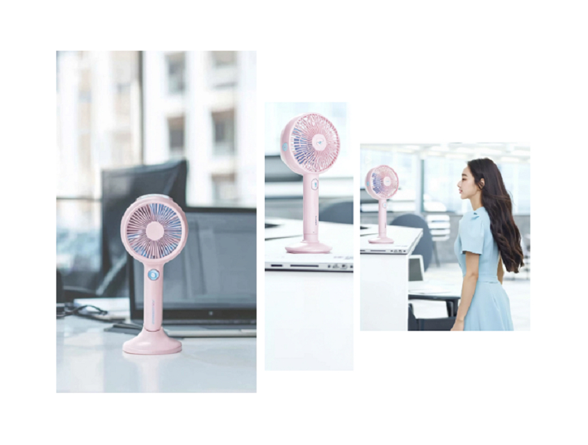 ポータブル蒸発冷却器、800mAh、3速、2つの湿度モード、白/緑/ピンク、212 * 100 * 40mm、屋外、旅行、オフィスに最適