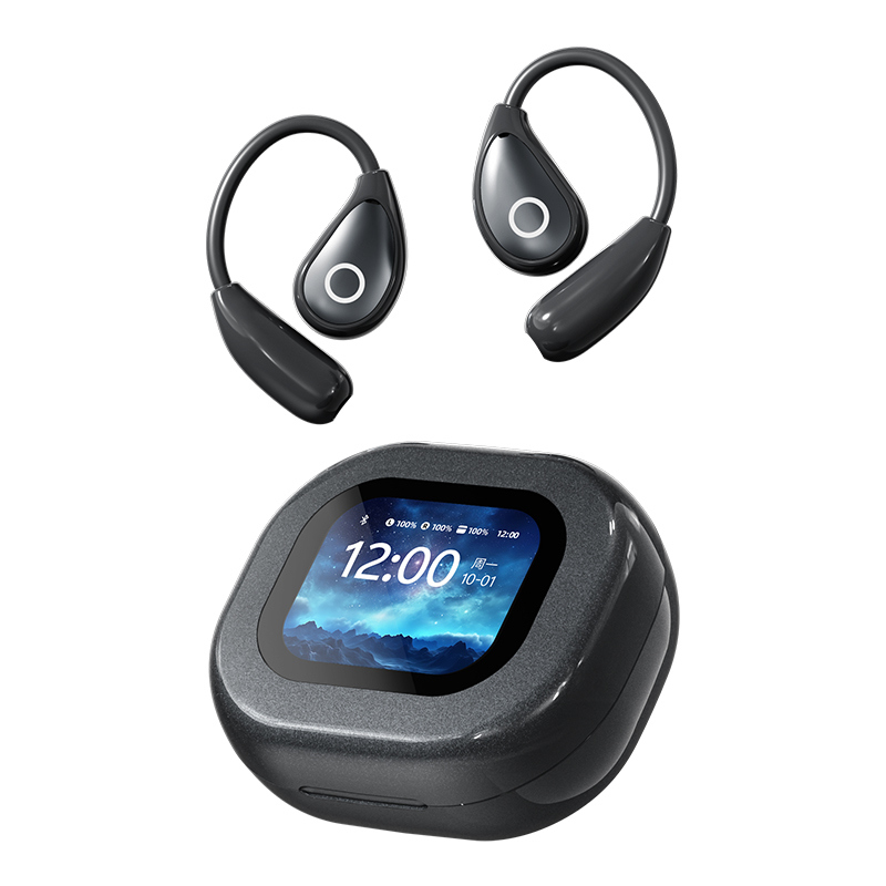 ETEK OWS Bluetoothイヤホン、BTバージョン5.4、14.2mmドライバー、5時間の再生時間、ブラック/コンプレクション、日常使いやギフトに最適。