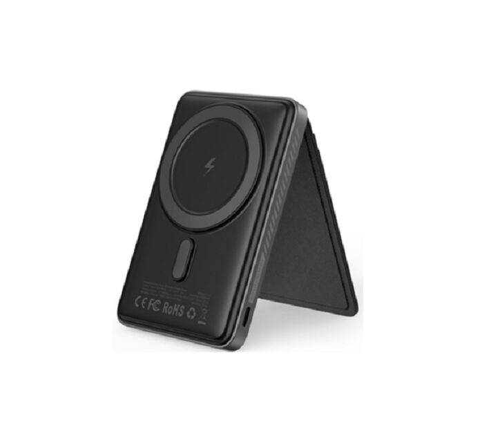 3in1 マグネティック無線電源バンク 5000mAh,15W マグセーフ対応, 22.5W PD/QC出力,内蔵電話スタンド,多色オプション