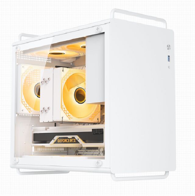 20L コンパクトゲームPCケース,M-ATX/ITX, 326mm GPU, 155mm CPU クーラー, 140mm PSU, 双面前面パネルオプション,磁気ダストフィルター