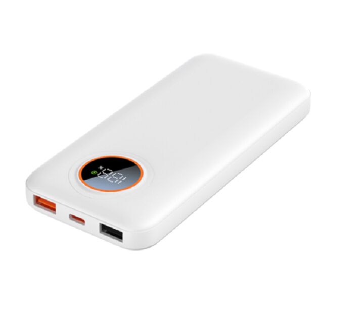 10000mAh PD 22.5W モバイルバッテリー、Type-C入出力、USB-A、グレードAセル、ブラック/ホワイト、急速充電ケーブル付き