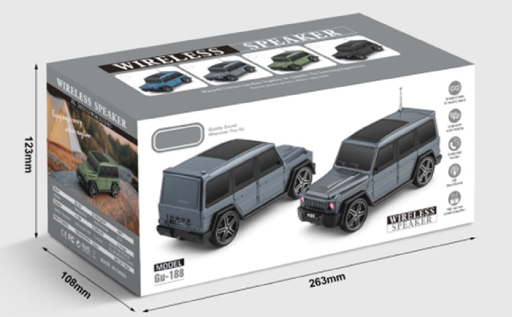 車型ソーラーBluetoothスピーカー、JL 5.3、10W、1200mAh、ABS+アイアンメッシュ、4色