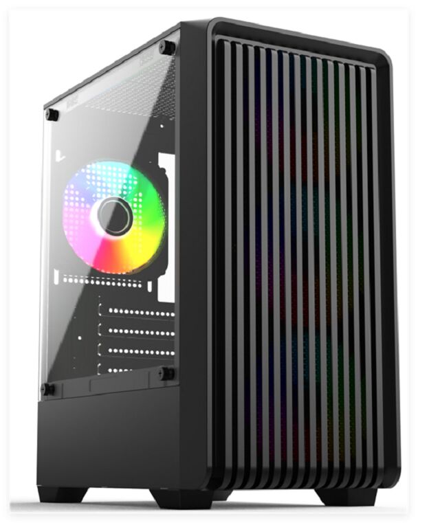 温熱ガラスのミッドタワーPCケース,ダブルグラス,240mm水冷却,M-ATX/ITX