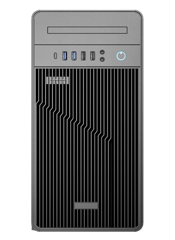 スリム ODD ATX タワーケース マイクロATX/ミニITX 1x5.25インチ ベイ EMI ハーフペイント ブラック