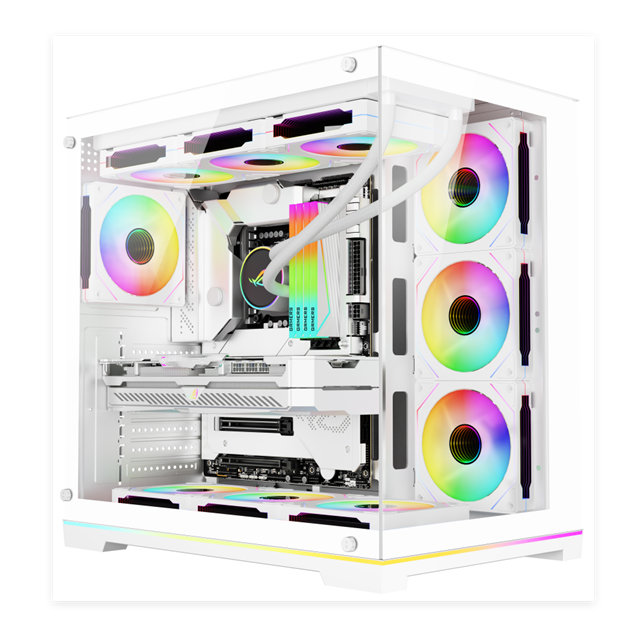 フルタワーATXPCケース 温熱ガラス,360mm水冷却&380mmVGAサポート