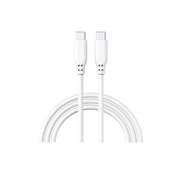 100W シリコン USB-C to C 高速充電ケーブル、5A/20V PD3.0 + 480Mbps データ同期、1m ソフトタッチコード (ホワイト/グレー/オレンジ)