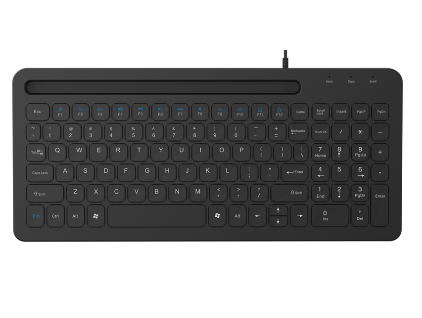 ワイヤードシザースイッチ オフィスキーボード 漏れ防止 1.3mケーブル USBプラグ&プレイ 289g 軽量 サイレント