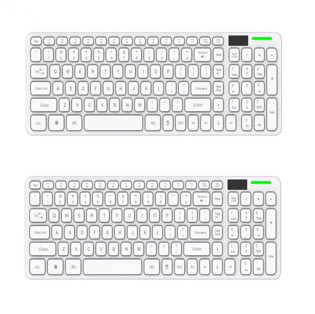 充電式 2.4G/BT ワイヤレスキーボード、101キー、Type-C、5000万キーストローク