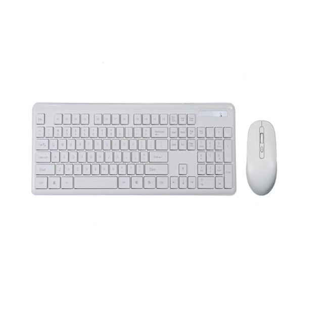 2.4GHzワイヤレスキーボードマウスコンボ 10m有効距離 50Mクリック寿命 ナノレシーバー デスクトップノートパソコン用