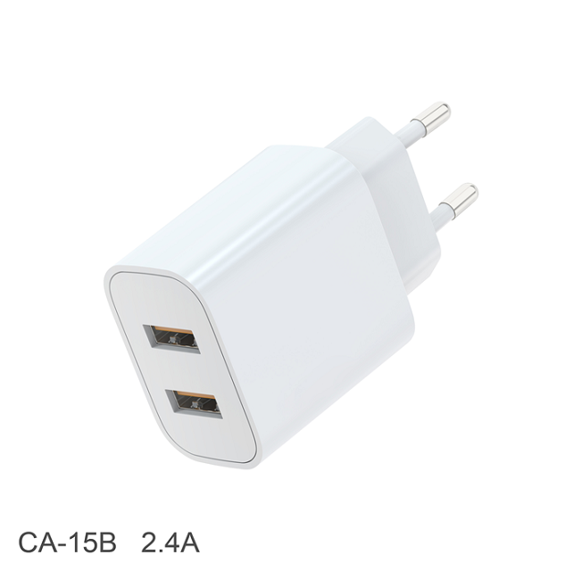 12W EUプラグ 5V 2.4A 電源アダプター カラーボックス、ホワイト