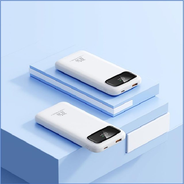 10000mAh 22.5W スマートディスプレイ搭載モバイルバッテリー、Type-C PD急速充電、デジタルスクリーン＆航空会社承認済み
