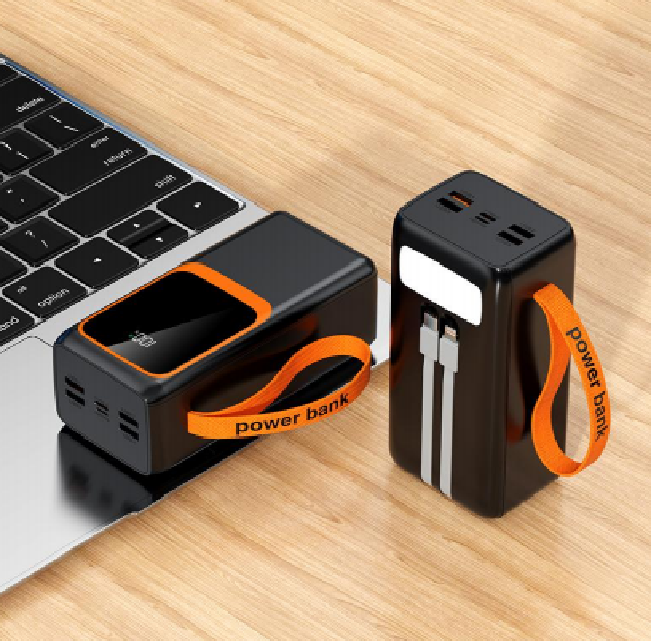 50000mAh Large Capacity Power Bank for Laptop & Phone,Built in Type C & Lightning Fast Charging Cable,20W Input, 22.5W Output