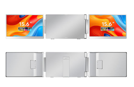 2 * 15.6インチ フルビュー FHD ラップトップモニター 16:9 アスペクト比 1920 * 1080 IPS 高解像度 Type-C 3.1 インターフェース HDR対応 スクリーンフリップ