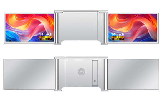 14インチFHDラップトップモニター 互換性 13.5-16.5インチラップトップ 双タイプC サポート オーディオ ビデオ ミニ HDMI HDR